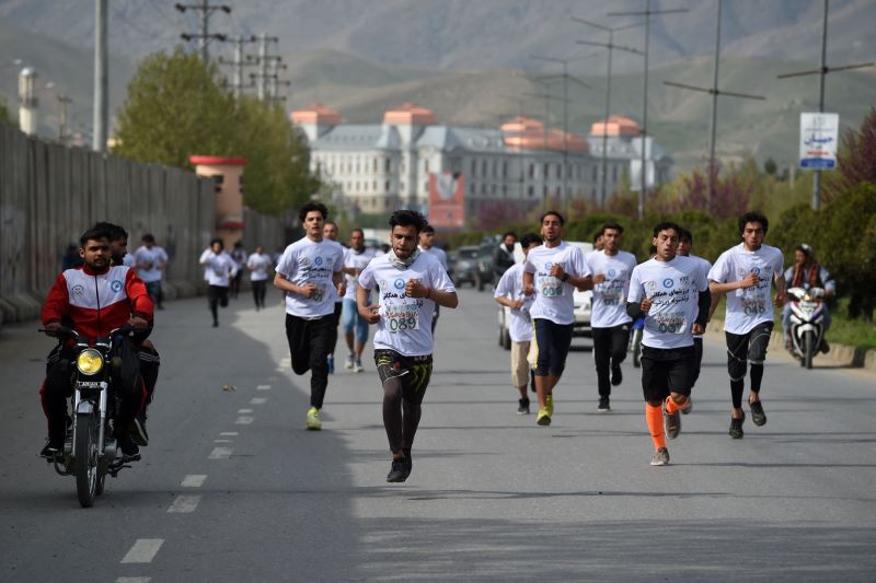 سباق مفتوح بتنظيم من اللجنة الأولمبية الوطنية الأفغانية في كابول