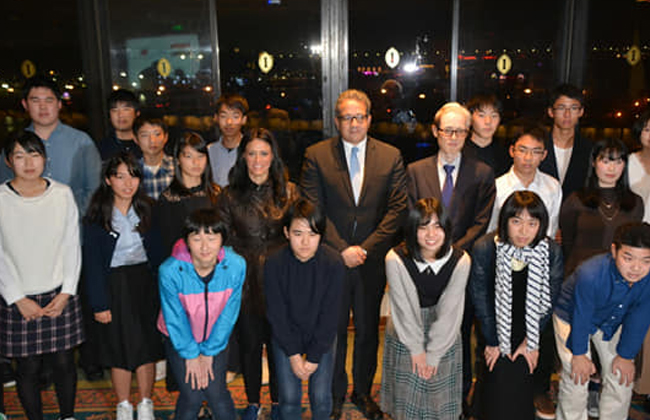 وزيرة السياحة تلتقي وفد الشباب الياباني المتضررين من الفيضانات 