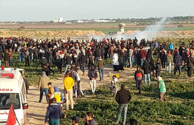 اعتصام لمزارعين فلسطينيين في غزة - 