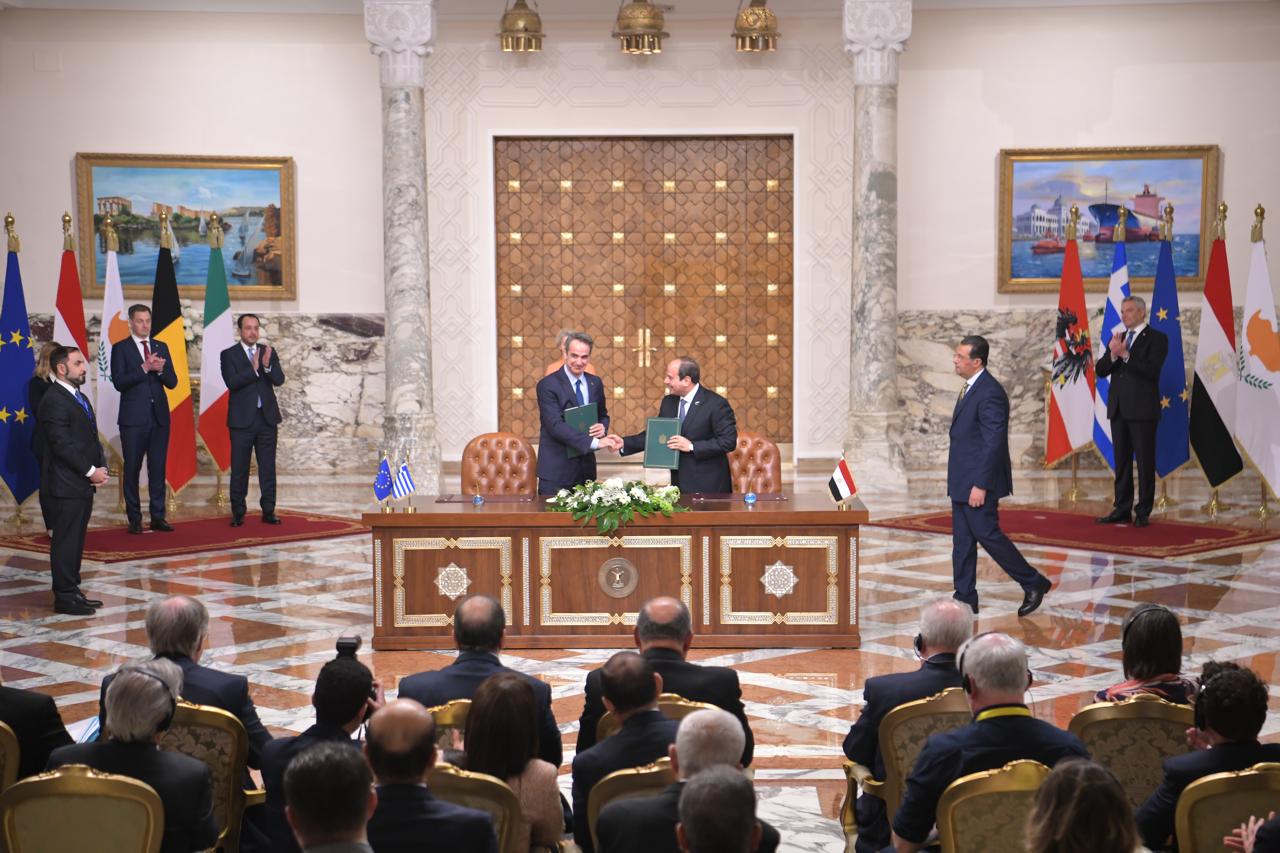 الرئيس السيسي يشهد توقيع اتفاقيات مشتركة مع القادة الأوروبيين