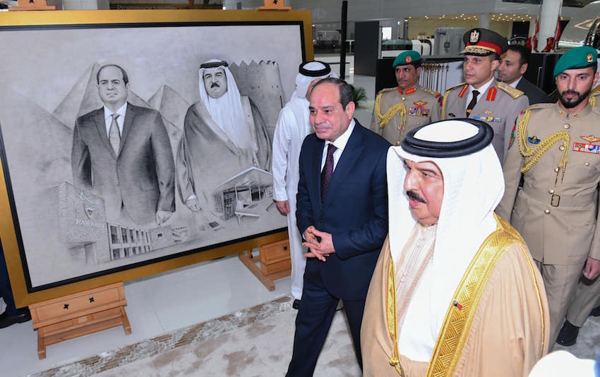 مشاركة الرئيس السيسي في افتتاح المبنى الجديد بمطار البحرين الدولي