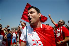 جماهير تونس تتأهب للمواجهة المرتقبة مع بلجيكا