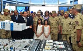 الرئيس السيسي يفتتح مستشفى المنوفية العسكرى وعدد من المشروعات التنموية