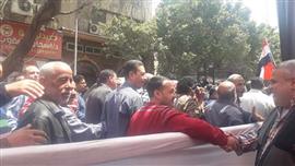 مسيرة حاشدة للعاملين بمؤسسة الأهرام دعما للاستفتاء على التعديلات الدستورية