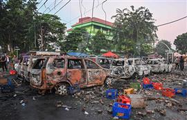أعمال شغب تشهدها إندونيسيا بسبب نتائج الانتخابات