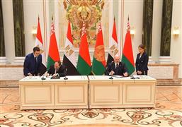 جلسة المباحثات بين الرئيس السيسي ونظيره البيلاروسي
