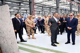 الرئيس السيسي يفتتح مجمع مصانع إنتاج الكوارتز بالعين السخنة