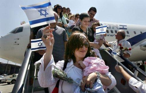 ارتفاع عدد المهاجرين اليهود إلى إسرائيل عام 