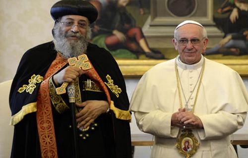 الكنيسة الأرثوذكسية لا صحة لما تم تداوله حول إقامة قداس مشترك بين البابا تواضروس والبابا فرنسيس