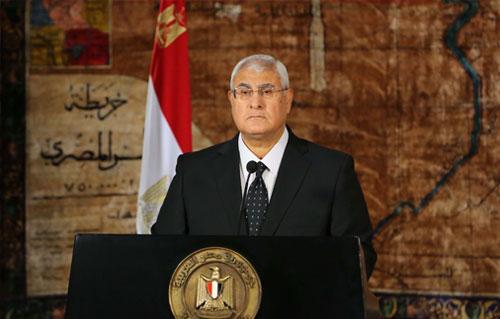 رسالة من منصور إلي الرئيس اليوناني حول مستجدات الأوضاع في مصر