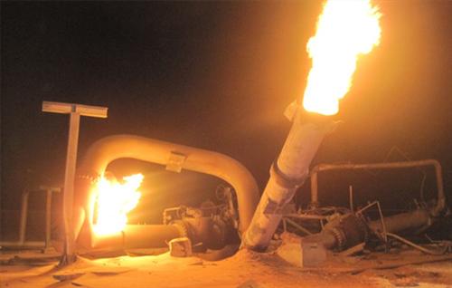 تفجير خط الغاز بمنطقة القريعة جنوب شرق العريش