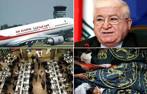 شهداء غزة حقيقة زلزال مصر معصوم رئيسًا للعراق أرباح البورصة الطائرة الجزائرية بنشرة الثالثة