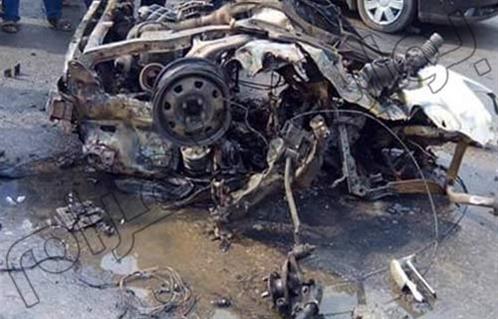 إصابة  في حادث تصادم بين سيارتين على طريق دكرنس  ميت فارس
