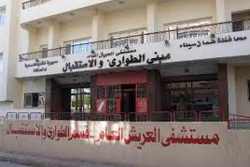 محلب يزور مصابي  الشيخ زويد بمستشفى العريش العام ويتفقد محطة الصرف الصحي والسوق 