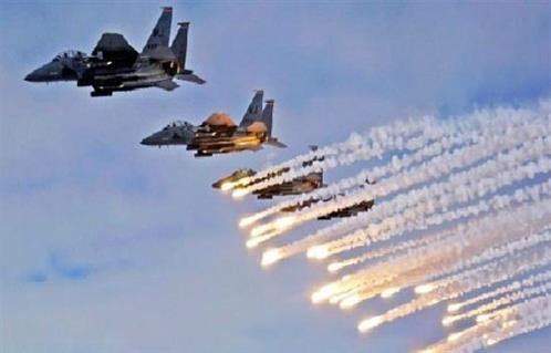 طائرات التحالف العربي تقصف مواقع لميليشيات الحوثيين وصالح شمال غرب اليمن