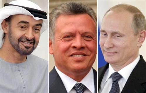 ملك الأردن وولي عهد أبو ظبي يحضران عرضا جويا مع الرئيس الروسي
