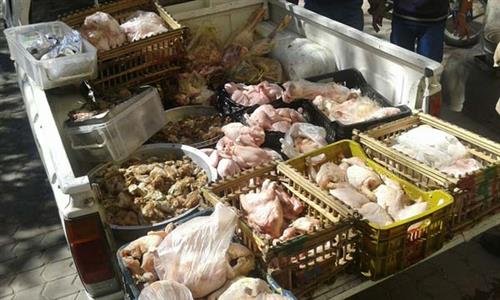 لحماية المستهلكين ضبط  طن دواجن ولحوم يشتبه في عدم صلاحيتها بالقاهرة 