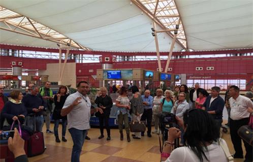 مطار شرم الشيخ يستقبل أول رحلة من ايطاليا بعد توقف ٤ أشهر