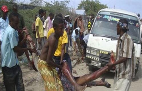 ارتفاع حصيلة ضحايا الهجوم الانتحاري على فندق بالصومال إلى  قتيلًا و مصابًا 