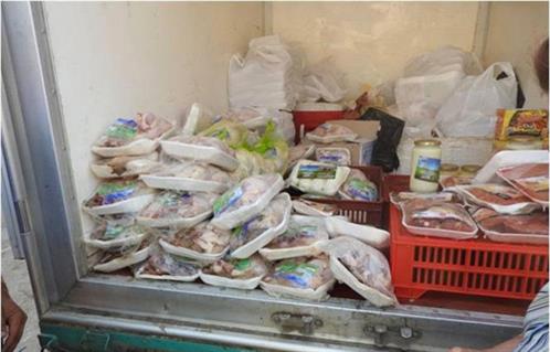 ضبط كميات لحوم ودجاج غير صالحة فى مطعم للأكلات السورية بسوهاج