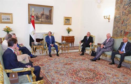 السيسي يستقبل وفد مجموعة أصدقاء مصر بالبرلمان البريطاني