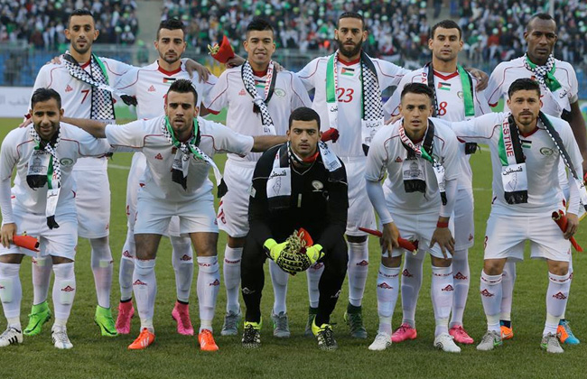 منتخب الأردن يتقدم على فلسطين فى الشوط الأول