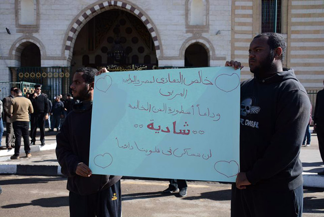 نرصد بالصور تشييع جثمان الفنانة شادية لمثواه الأخير