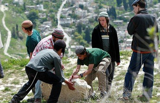 مستوطنون يهود يقتحمون أراضي ببلدة غرب بيت لحم بالضفة الغربية