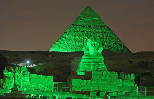 الأمم المتحدة إضاءة الأهرام في مصر ومعالم عالمية باللون الأخضر في يوم البيئة العالمي