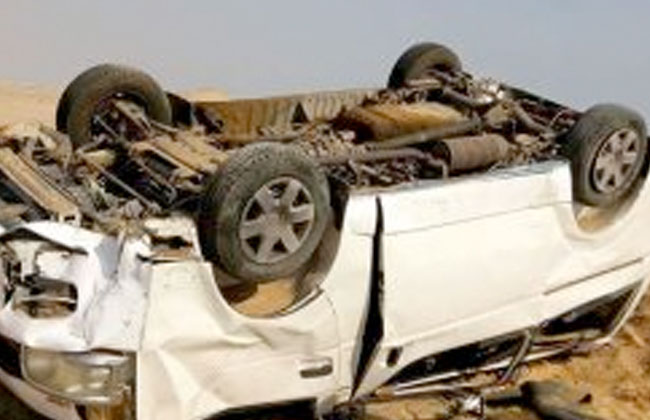 إصابة  أشخاص في حادث مروري بالطريق الصحراوي الغربي 