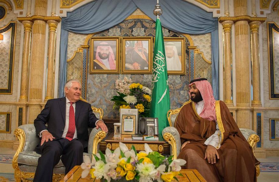 العربية ولي العهد السعودي يستقبل وزير الخارجية الأمريكي