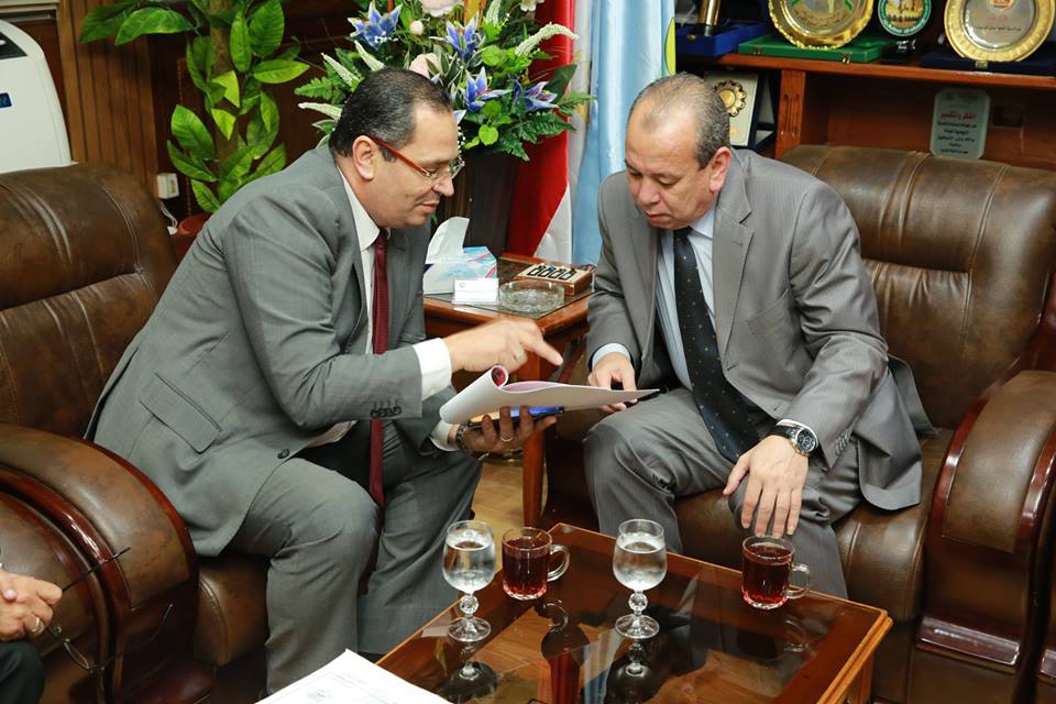 استقبال محافظ كفرالشيخ لرئيس الهيئة العامة للأبنية التعليمية