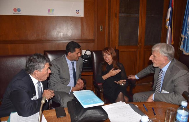 سفير مصر لدى صربيا يلقى كلمة في جلسة مؤتمر المركز الأوروبى للسلام والتنمية لتكريم الدكتور بطرس غالي | صور