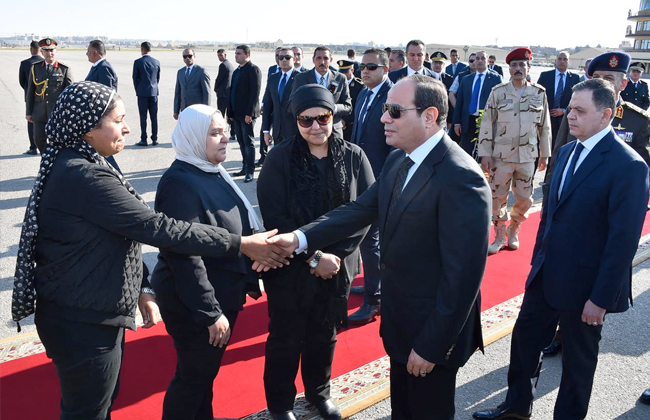 الرئيس السيسي يشارك في الجنازة العسكرية للشهيد ساطع النعماني | فيديو وصور