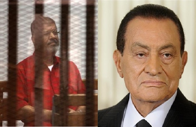 غدا سماع شهادة مبارك في إعادة محاكمة محمد مرسي بقضية اقتحام السجون