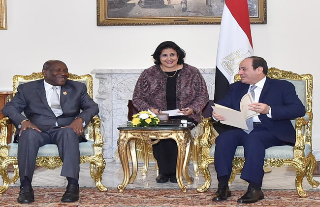 الرئيس السيسي يلتقي نائب رئيس كوت ديفوار ويناقشان تعزيز العلاقات الثنائية