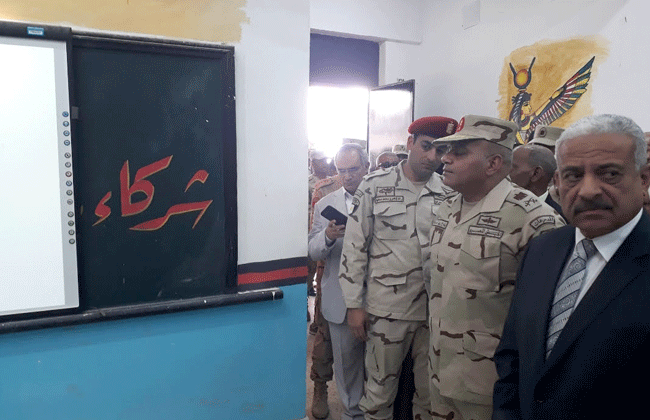القوات المسلحة تفتتح تطوير مدرسة "للصم وضعاف السمع" بالسويس