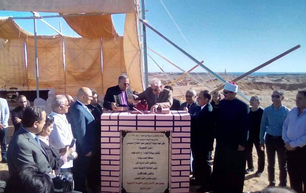 وضع حجر الأساس لإنشاء كنيسة إنجيلية بجنوب سيناء| صور 