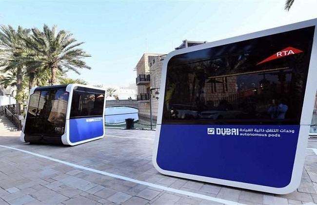 تجربة أول وحدات للنقل المواصلات ذاتية القيادة بالعالم في دبي