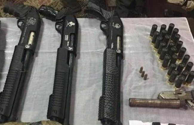 ضبط أسلحة وكمية من الطلقات النارية والمخدرات فى حملة بكفر الشيخ