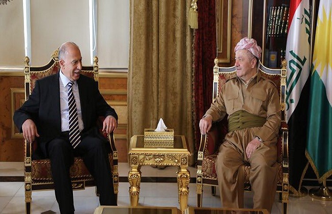 بارزاني يستقبل نائب الرئيس العراقي ويناقش تطورات العملية السياسية مع رئيس ائتلاف القوى العراقية