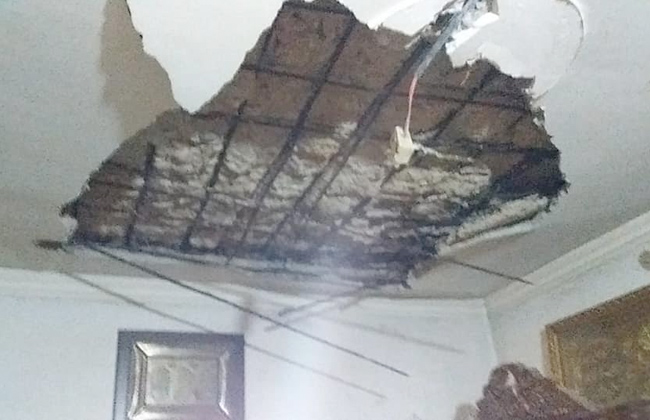 سقوط جزء من سقف شقة ببولاق الدكرور
