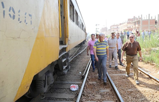 السكة الحديد تكشف سبب خروج قطار شبين الكوم عن القضبان