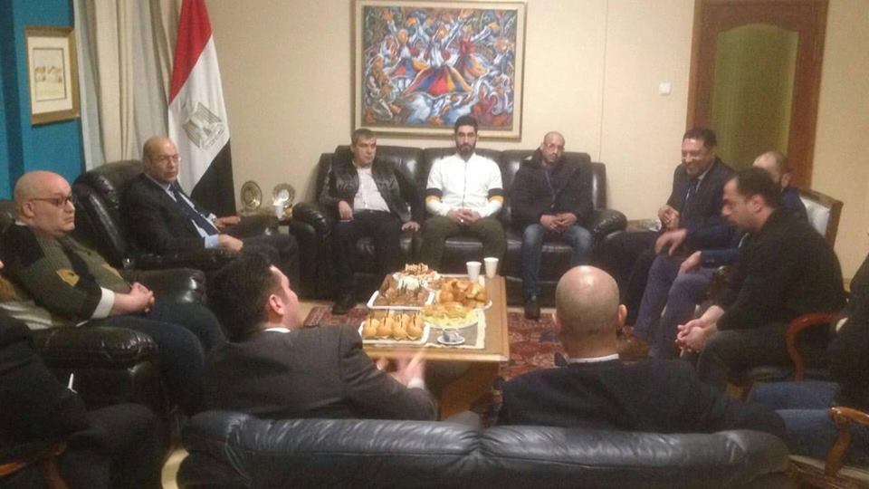 اجتماع سفير مصر بكييف مع رموز وأبناء الجالية المصرية بأوكرانيا 
