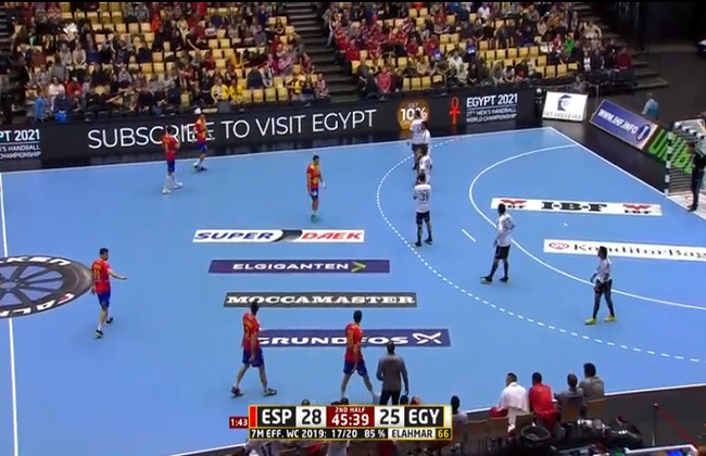 الشوط الثاني الأخطاء تكلف مصر التأخر أمام إسبانيا في مونديال كرة اليد