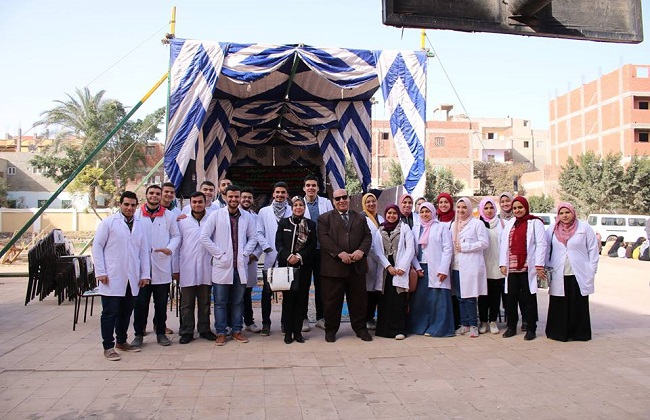 قافلة طبية وبيئية من جامعة طنطا  بـ صالحجر فى بسيون | صور