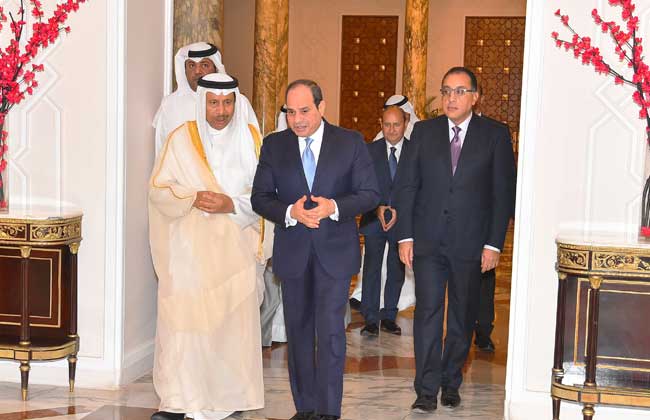 تفاصيل لقاء الرئيس السيسي برئيس مجلس الوزراء الكويتي | صور