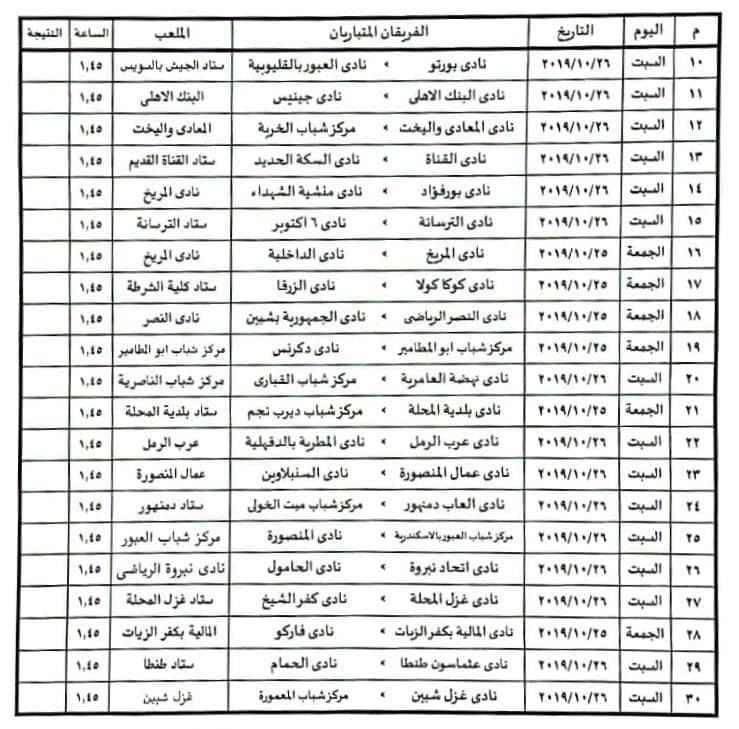 مباريات الدور التمهيدي لبطولة كأس مصر