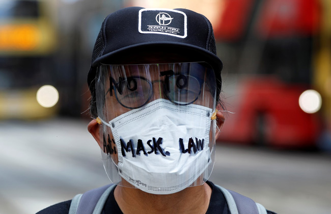 هونج كونج تعلن حظر الأقنعة خلال المظاهرات