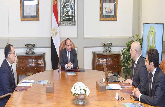 تفاصيل اجتماع الرئيس السيسي مع رئيس الوزراء ووزير الإسكان